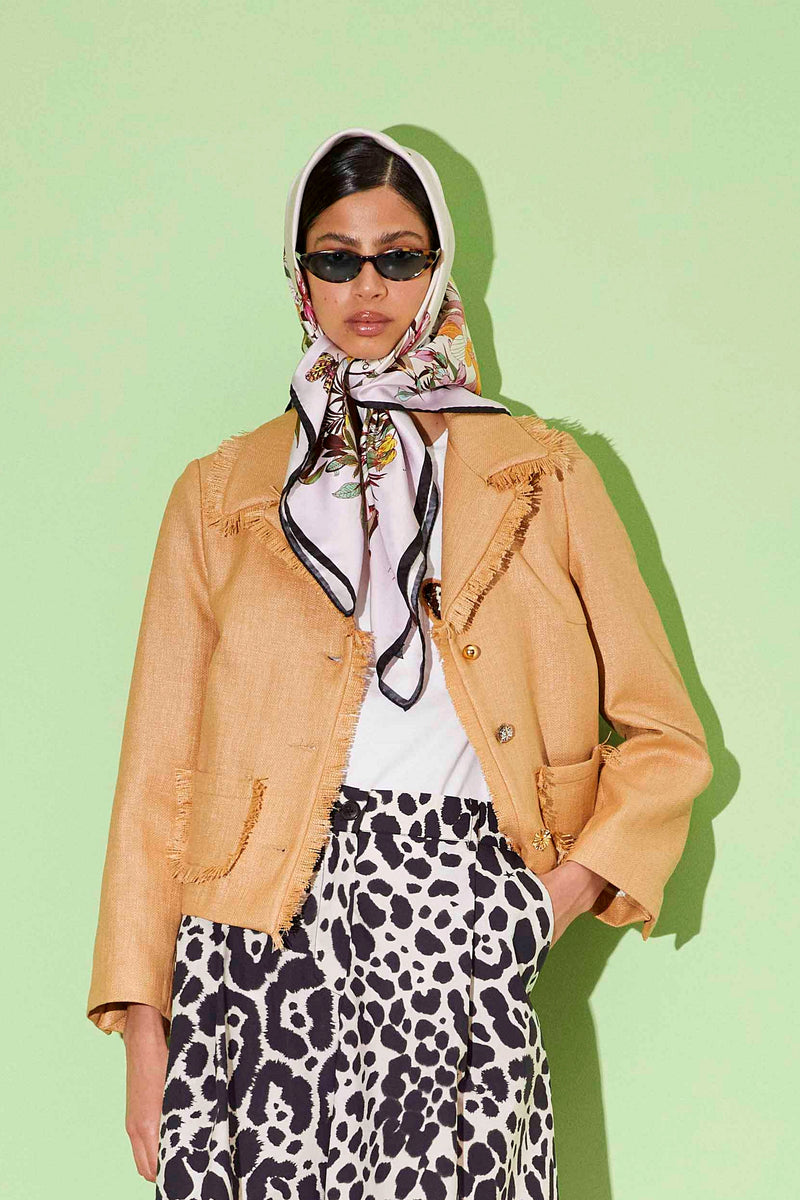 GIACCA BOXY IN RAFIA