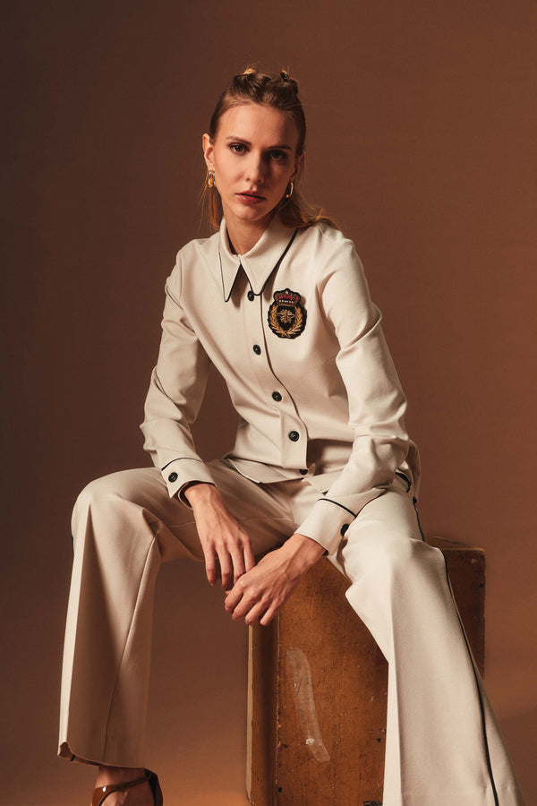 CAMICIA PIPING CON SPILLA