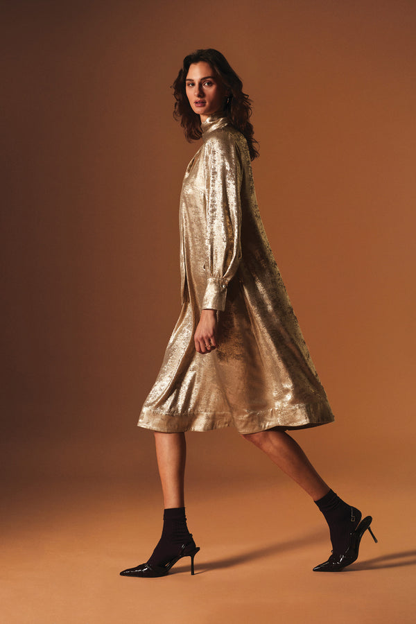 ABITO MIDI CHIFFON LUREX