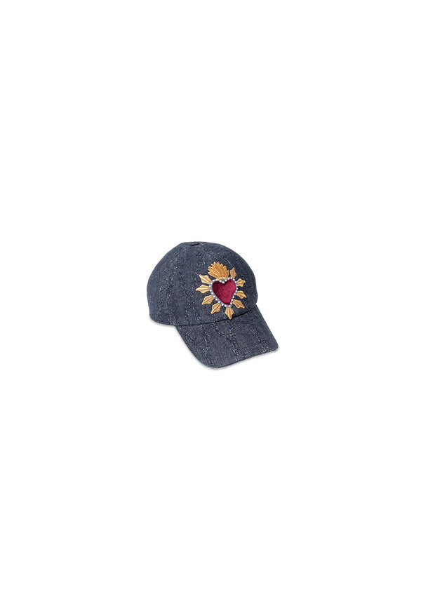 CAP IN DENIM CON PATCH