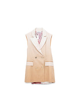 BLAZER SENZA MANICHE CON INSERTO