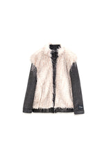 Bomber Check con Eco Fur