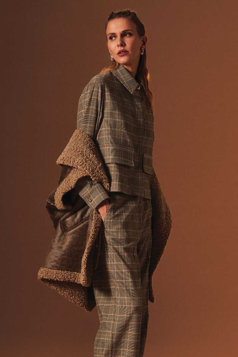 GILET OVER IN MONTONE ECO