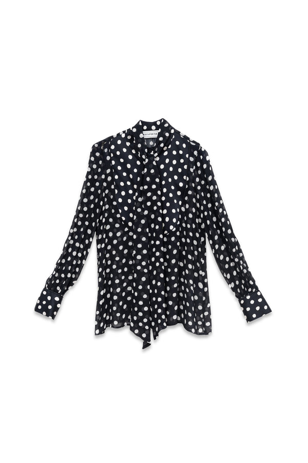 CAMICIA SMOKING IN GEORGETTE