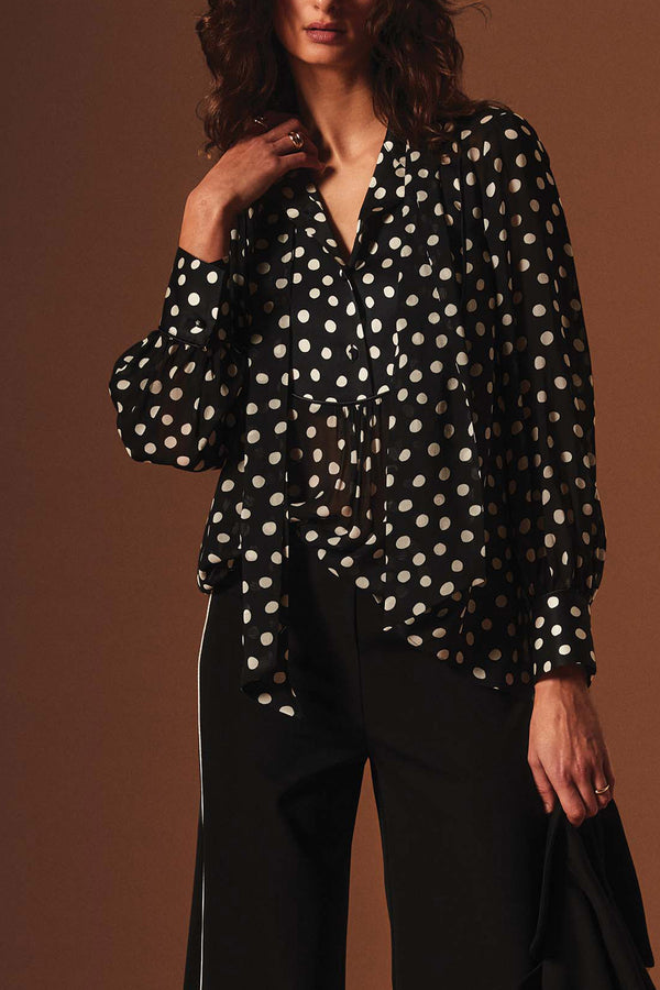 CAMICIA SMOKING IN GEORGETTE