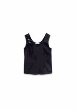 TOP IN POPELINE CON RICAMO CORALLI