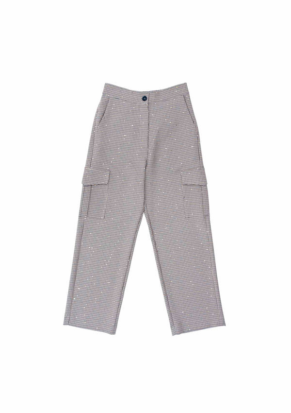 Pant Cargo in Pied-de-Poule