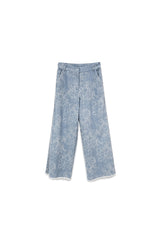 Pant in Denim con Cristalli