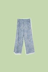 Pant in Denim con Cristalli